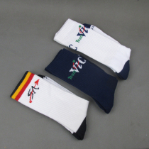 Mens towel bottom sports socks breathable mesh surface medium-high cylinder Sweat Pure Cotton Wool Circles Thick Bottom Socks High Oak Basketball Socks