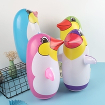 Inflatable Penguin Tumbler Tumbler Toy New Cartoon Spike Mouth Boxing Adult Child Animal Knockout Blow ball Dodge
