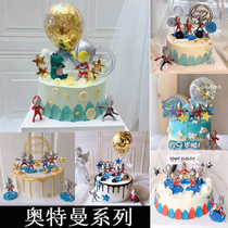 Simulation cake model 2021 net celebrity popular Ultraman single-layer birthday fake cake window display sample