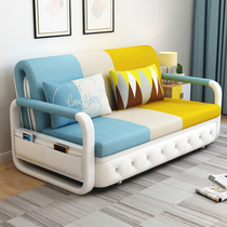 Folding sofa bed Dual-use Small apartment Study Balcony Multi-function single double bedroom Folding bed Telescopic bed