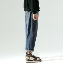 Don Lions 2022 Springtime New Jeans Men Loose Straight Barrel Wide Leg Pants Casual Long Pants Male Tide Cards