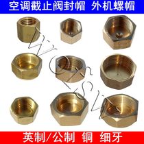 Air conditioner outer machine copper plug copper seal split valve cap inner wire copper nut globe valve tube cap cap cap cap cap cap cap cap cap accessories