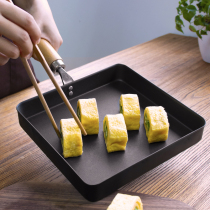 Jiayubao Japanese style iron pot Yuzi roasting pan non-stick egg simmering pan square egg frying pan cooked iron spring roll frying pan