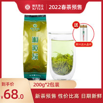 2022 New Tea Xiangfeng Level Green Tea Bulk Strong Aroma Type Hunan Green Tea Golden Well Tea 2 Bagged 400g