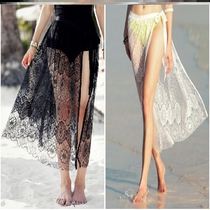 Swimsuit lower body cover swimming skirt womens skirt bikini beach one piece lace outside transparent gauze skirt