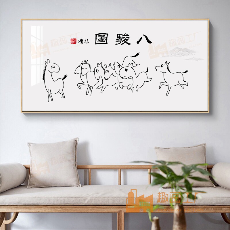 徐悲鸿八骏图搞笑挂画-徐悲鸿八骏图搞笑挂画促销价格、徐悲鸿八骏图