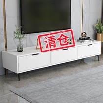 TV cabinet Modern simple coffee table combination Small apartment light luxury living room wall cabinet Bedroom floor cabinet Nordic TV cabinet