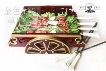 Inner Mongolia specialty handicrafts stainless steel barbecue signature sheep bone copper parts outdoor home food boutique