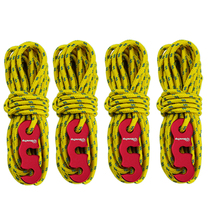 Outdoor tent rope wind rope windproof reflective canopy fixed rope three-hole three-eye buckle set 4m accessories 3mm