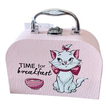 Foreign trade European and American suitcase storage box cute girl Mary cat Hand bag children jewelry bag cartoon Pink