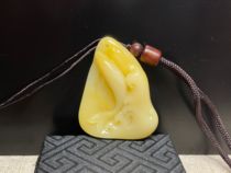 Boutique Shoushan Stone Fish Melon Fruit Pendant Jade Orchid Hibiscus Stone Seal Engraving Gold Fields Yellow Frozen Stone Lao Tian Huang