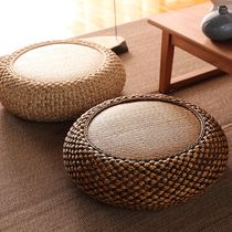 Rattan futon cushion Japanese tatami sitting room floor thick solid wood straw Meditation meditation mat
