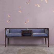 New Chinese style solid wood Luohan bed modern simple light luxury hotel sales office model room Luohan collapse furniture