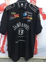 F1 racing suit car fan team uniform summer short sleeve black C176 personality short sleeve shirt full embroidery