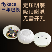 flykace no need to open pore Ming mounted suction top loudspeaker smallpox ceiling sound background music system Broadcast mall shop speaker 3 years Package no suspended ceiling able to fit and press suction top sound box