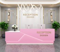 Reception desk cashier Modern and simple commercial bar One-piece bag shop counter Cosmetics shop front desk Multi-function