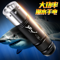 Strong light Super bright waterproof flashlight Diving lighting equipment Underwater photography 10000 fill light lumens