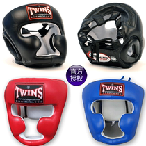 JIN TWINS boxing helmet full protection Adult male sanda head protection Female Taekwondo Muay Thai head cover fight protective gear