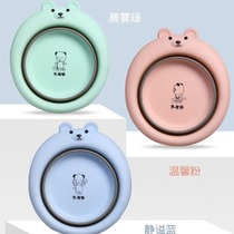 Baby folding basin Folding washbasin 1 2 3-piece set baby wash face wash feet wash ass mother and baby 3-color distinction