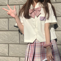 Rabbit sewing hall jk uniform female lattice skirt shirt suit Pleated skirt Genuine student cute wind full set of summer gentle knife