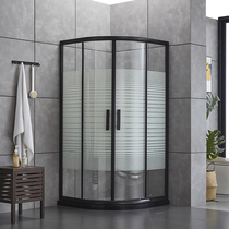 Simple arc fan-shaped shower room overall bath bath shower room tempered bath screen custom dry and wet separation partition