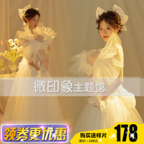 2410 exhibition new pregnant women photo wedding art shooting Palace style Princess white yarn photo studio photo theme clothing