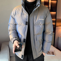 2021 Winter down cotton clothing men Korean trend thickening casual short tooling cotton coat mens coat winter clothing