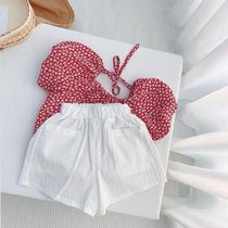 Girls summer suit 2021 new fashion foreign style childrens clothes female baby fashionable short-sleeved two-piece set tide item