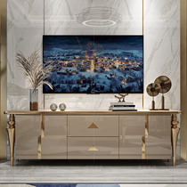 Italian light luxury TV cabinet post-modern simple TV cabinet small apartment high living room floor cabinet baking paint craft American style