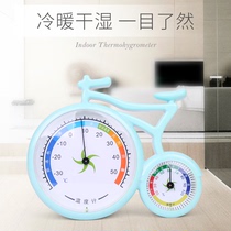 Cartoon thermometer Household hygrometer Indoor baby room wet and dry meter Multi-function pointer Childrens atrioventricular thermometer