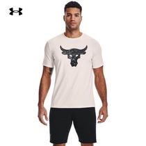 Andema official UA Project Rock Johnson Mens training Sports short-sleeved T-shirt 1361733