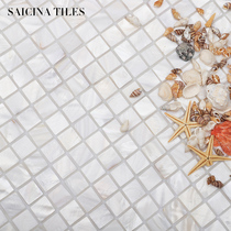 Natural White Shell Pearl mosaic tile handmade toilet bathroom kitchen background restaurant bar wall tiles