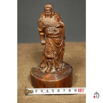 Folk collection boxwood Guan Gong antique folk collection old crafts