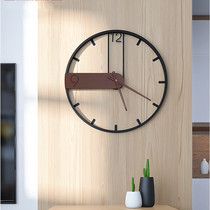 Wall clock small size seamless nail clock household wrought iron decorative clock 2021 new restaurant modern simple atmosphere
