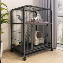 Cat cage with toilet One-piece indoor large with toilet Cat pet cat house Large free space Cat cage