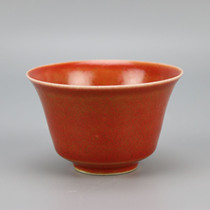 Qing Kangxi annual model beauty drunk glaze kung fu tea cup glass antique porcelain antique old goods