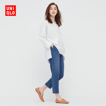 Uniqlo Womens denim knitted pants (washed products spring and summer casual drawstring) 441929 435871