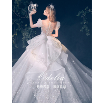 odelia royal family2021 new high-end main wedding dress main yarn dress temperament large tail luxury court style