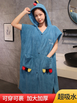 Japanese GP bath towel can be wrapped in bathrobe topped cloak adult absorbent swimming quick-drying Womens