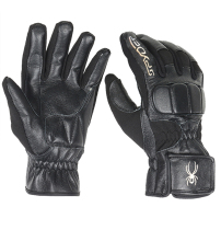 Goatskin leather outdoor motorcycle riding sports protection Black all finger fighting men winter gloves