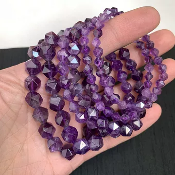紫水晶(八面体) 鉱物研磨品 - Genesis