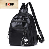 BXBF DELIVERY SMALL BEAR HANDBAG DOUBLE SHOULDER BAG WOMAN 2022 LADY DOUBLE SHOULDER BAG NEW GENUINE LEATHER TEXTURE SOFT LEATHER BACKPACK WOMAN BOOK