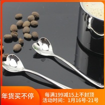 Swiss brand 304 stainless steel coffee spoon mini love dessert spoon stirring honey spoon stirring honey spoon 10CM small spoon