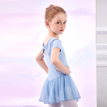 Ballet dress girl dance dress summer children Chinese dance practice dress womens short sleeve dance special gymnastics dress