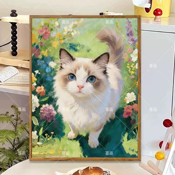 数字油画布偶猫-数字油画布偶猫促销价格、数字油画布偶猫品牌- 淘宝