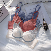 OFF-MDNS adjustable underwear womens small chest gathered sub-breast anti-sagging bra No rim bra suit tide