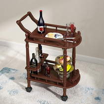 Solid wood hotel dining car Household cart Removable wine side car 4S shop tea car Beauty storage tool rack