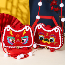 New Years Spring Festival childrens diy non-woven national tide cross bag handmade Year of the Tiger Zodiac bag material set