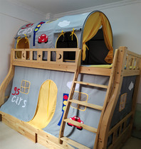  Childrens bed canopy game house Boys and girls get on and off the bed curtain shading anti-fall split bed artifact doll house small house