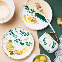 Bowl creative personality household single plate rice bowl beautiful ceramic tableware Nordic cute noodle bowl girl food